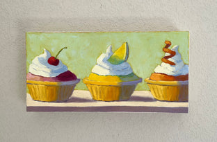 Three Fruit Tarts in a Row by Pat Doherty |  Context View of Artwork 