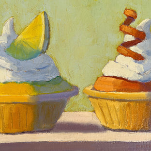 Three Fruit Tarts in a Row by Pat Doherty |   Closeup View of Artwork 