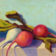 Original art for sale at UGallery.com | Three Radishes by Pat Doherty | $650 | oil painting | 12' h x 12' w | thumbnail 1