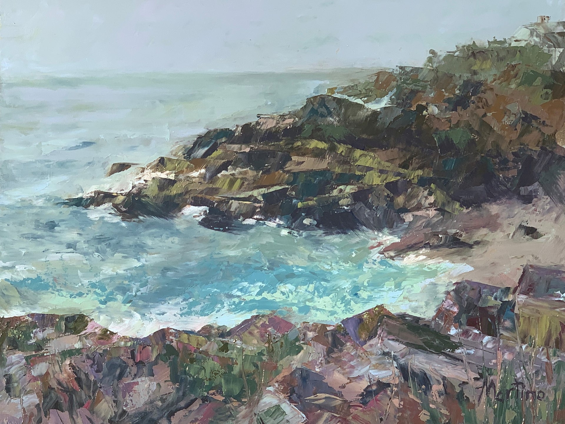 Cove at Cape Elizabeth by Paula Martino - oil painting | UGallery