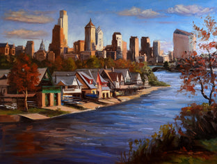 Philadelphia - Commission by Jonelle Summerfield |  Side View of Artwork 