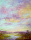 Original art for sale at UGallery.com | Pink and Amber Sunset by Gail Greene | $300 | oil painting | 10' h x 8' w | thumbnail 1