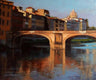 Original art for sale at UGallery.com | View of the Ponte Santa Trinita by Jonelle Summerfield | $1,000 | oil painting | 20' h x 24' w | thumbnail 1