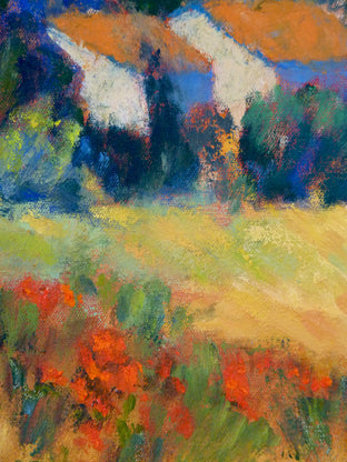 Poppy Field in Haute Provence by Elizabeth Garat |   Closeup View of Artwork 