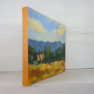 Poppy Field in Haute Provence by Elizabeth Garat |  Side View of Artwork 