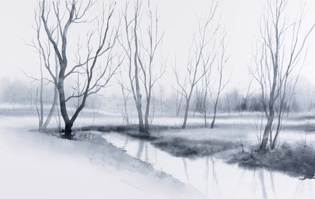 watercolor painting by Jill Poyerd titled Stillness