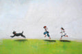 Original art for sale at UGallery.com | Race the Moon by Sally Adams | $2,125 | acrylic painting | 24' h x 48' w | thumbnail 4