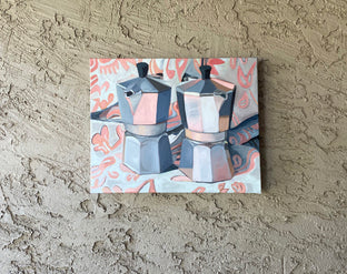 Pink Pattern Coffee by Rachel Srinivasan |  Context View of Artwork 