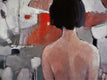 Original art for sale at UGallery.com | Red Crinoline by Mary Pratt | $2,625 | oil painting | 48' h x 24' w | thumbnail 4