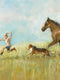 Original art for sale at UGallery.com | Dreams of My Youth by Sally Adams | $2,400 | acrylic painting | 24' h x 36' w | thumbnail 4