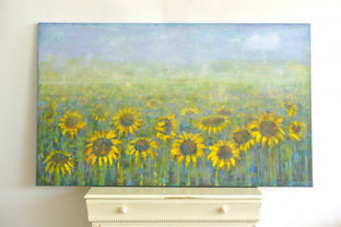 Misty Sunflowers by Sally Adams |  Context View of Artwork 