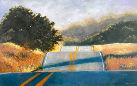 acrylic painting by Sally Adams titled The Road