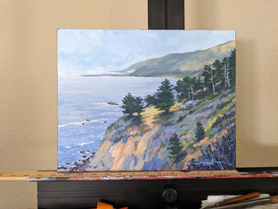 Pine Covered Cliffs Along Highway 1 by Samuel Pretorius |  Context View of Artwork 