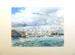 Original art for sale at UGallery.com | San Francisco Skyline from Fort Baker by Catherine McCargar | $625 | watercolor painting | 12' h x 16' w | thumbnail 3