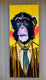 Original art for sale at UGallery.com | A Boss Chimp by Scott Dykema | $4,100 | mixed media artwork | 60' h x 24' w | thumbnail 3