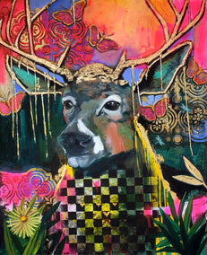 mixed media artwork by Scott Dykema titled Beautifully Vibrant