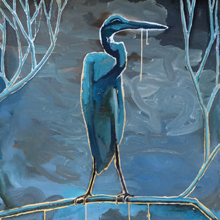 Blue Heron on Blue by Scott Dykema |  Artwork Main Image 