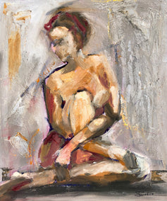 oil painting by Sharon Sieben titled Lost in Thought