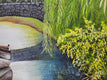 Original art for sale at UGallery.com | Bridge over Calm Water by Shela Goodman | $2,175 | oil painting | 30' h x 40' w | thumbnail 4