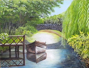 Bridge over Calm Water by Shela Goodman |  Artwork Main Image 