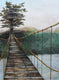 Original art for sale at UGallery.com | Bridge Over the River by Shela Goodman | $3,100 | oil painting | 48' h x 36' w | thumbnail 1