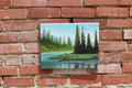 Original art for sale at UGallery.com | Pines Along the River by Shela Goodman | $300 | oil painting | 11' h x 14' w | thumbnail 3