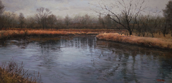 oil painting by Shuxing Fan titled Little Pond