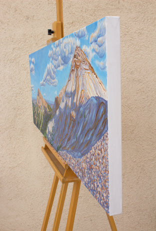 Mountains and Skyshadows by Crystal DiPietro |  Side View of Artwork 