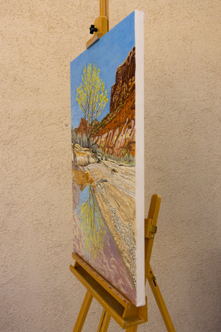 Tree Reflection by Crystal DiPietro |  Side View of Artwork 