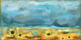 Original art for sale at UGallery.com | Sunflower Fields by Drew Noel Marin | $1,825 | acrylic painting | 24' h x 48' w | thumbnail 1