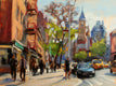 Original art for sale at UGallery.com | Sunny Day in Manhattan by Jonelle Summerfield | $750 | oil painting | 12' h x 16' w | thumbnail 1