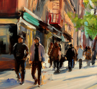 Sunny Day in Manhattan by Jonelle Summerfield |  Side View of Artwork 