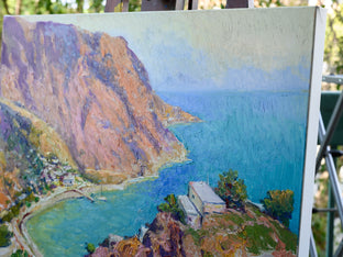 Landscape From Greek Islands, Morning by Suren Nersisyan |  Side View of Artwork 