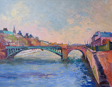 oil painting by Suren Nersisyan titled Paris, River Seine