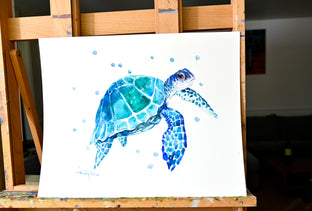 Sea Turtle - Commission by Suren Nersisyan |   Closeup View of Artwork 
