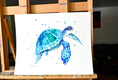 Original art for sale at UGallery.com | Sea Turtle - Commission by Suren Nersisyan | $400 | watercolor painting | 16' h x 20' w | thumbnail 4