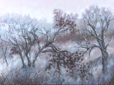 oil painting by Suzanne Massion titled Frozen Oak Medley