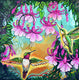 Original art for sale at UGallery.com | Sweet Nectar by Kira Yustak | $800 | mixed media artwork | 24' h x 24' w | thumbnail 1