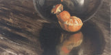 Original art for sale at UGallery.com | Tangerine by Jesse Aldana | $325 | oil painting | 6' h x 12' w | thumbnail 1