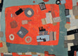 Original art for sale at UGallery.com | That Red Space by Terri Bell | $275 | mixed media artwork | 10' h x 10' w | thumbnail 4