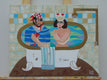 Original art for sale at UGallery.com | The Royal Bath by Diana Rosa | $825 | mixed media artwork | 16' h x 20' w | thumbnail 3