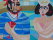 Original art for sale at UGallery.com | The Royal Bath by Diana Rosa | $825 | mixed media artwork | 16' h x 20' w | thumbnail 4