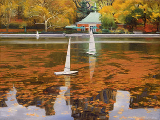 Three Boats on Conservatory Water by Nick Savides |  Artwork Main Image 