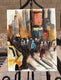 Original art for sale at UGallery.com | Times Square by Sharon Sieben | $325 | watercolor painting | 14' h x 11' w | thumbnail 3