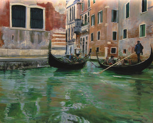 Two Passing Gondolas by Onelio Marrero |  Artwork Main Image 