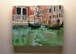 Original art for sale at UGallery.com | Two Passing Gondolas by Onelio Marrero | $925 | oil painting | 16' h x 20' w | thumbnail 3