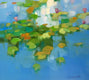 Original art for sale at UGallery.com | Lilies Pond by Vahe Yeremyan | $1,175 | oil painting | 30' h x 21' w | thumbnail 2