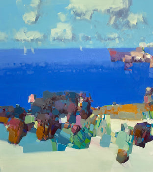 Bay Cliffs by Vahe Yeremyan |  Side View of Artwork 