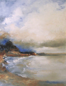 oil painting by Valerie Berkely titled Shore Line Drama