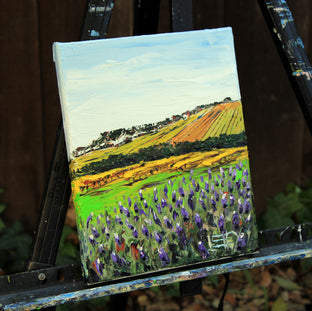 Napa Valley Lavender by Lisa Elley |  Side View of Artwork 